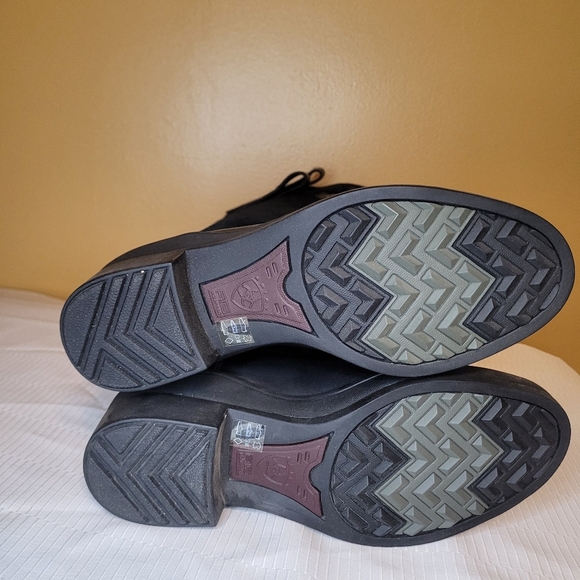 NWT Ariat Summit Waterproof Black Leather Tall Riding Boot sz 7B 66001 - Picture 6 of 16